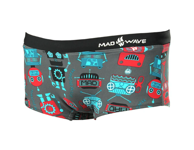 Mad Wave Boys Robots Trunks - Red