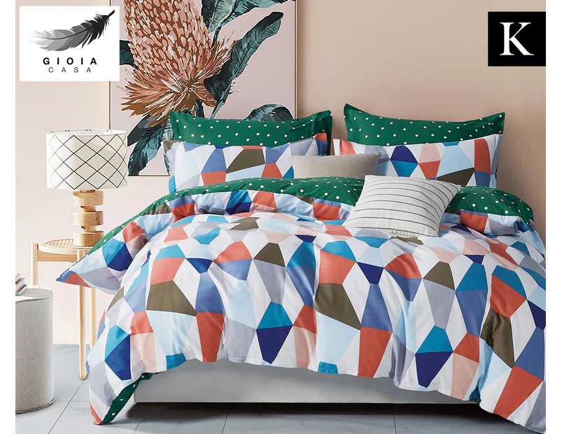 Gioia Casa Shell Reversible King Bed Quilt Cover Set - Multi