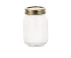 Salisbury & Co Mason Jar with 2pc Lid 500ml Set of 12