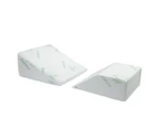 2 Pcs Memory Foam Wedge Pillow Set Bed Pillow Leg Elevation Pillow Bamboo Cover