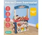 55 Piece Kids Pretend Role-Play Supermarket Playset Grocery Shop Ice Cream Toys 8