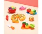 62 Pieces Kitchen Pretend Play Food Set for Kids Cutting Fruits Vegetables Pizza Toys Set 2