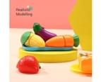 62 Pieces Kitchen Pretend Play Food Set for Kids Cutting Fruits Vegetables Pizza Toys Set 5
