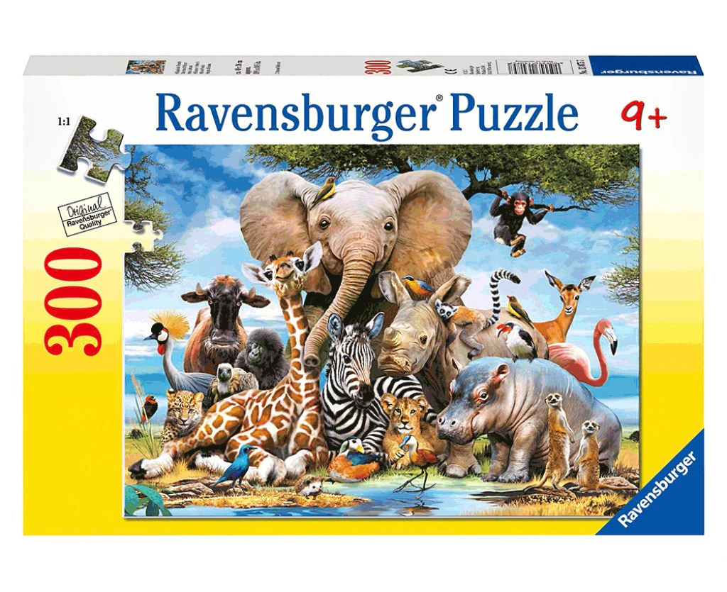 300pc Ravensburger Favourite Wild Animals Kids/Childrens Jigsaw Puzzle Set 9y+