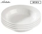 4 x Noritake 19cm Arctic White Soup Plates - White