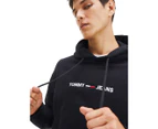 Tommy Jeans Men's Straight Logo Hoodie - Tommy Black