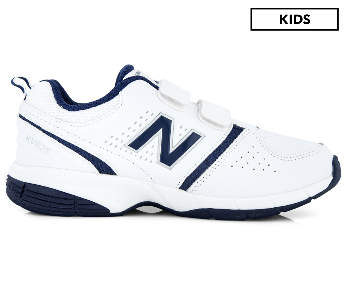 Iluminar Impermeable sin cable New Balance Boys' Pre-School 625 Hook-And-Loop Wide Fit Shoe - White/Navy |  Catch.com.au
