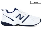 New Balance Boys' Pre-School 625 Hook-And-Loop Wide Fit Shoe - White/Navy