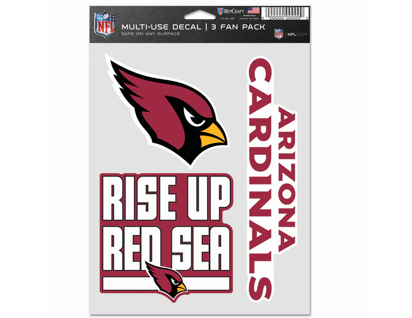NFL Decal Sticker Multi Use Set 20x15cm - Arizona Cardinals - Multi