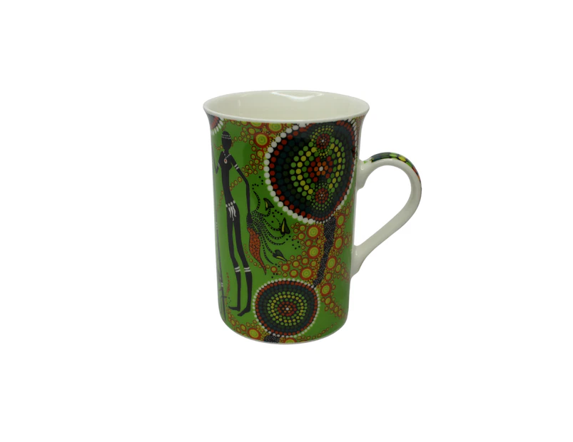 Coffee Mug Aboriginal Design - Hunters & Gatherers Rainforest Design - Collin Jones