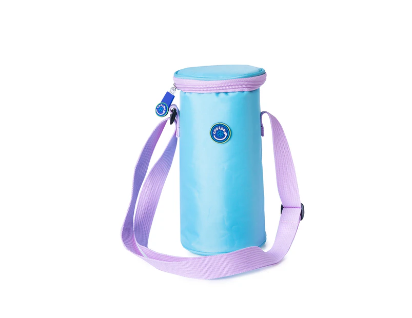 Freezable Small Bottle Cooler Bag - Sky / Lilac