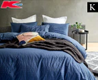 Anko by Kmart Alfie King Bed Quilt Cover Set - Blue
