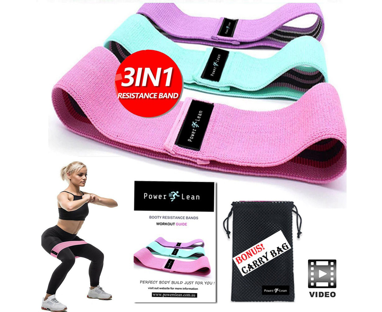 Exercise Workout Bands Resistance Bands for Women, 3 Levels Booty