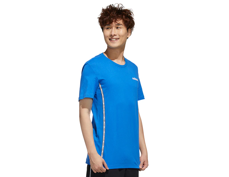 Adidas Men's Essentials Tee / T-Shirt / Tshirt - Blue