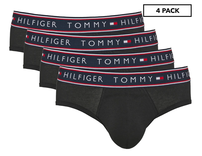 Tommy Hilfiger Men's Cotton Stretch Briefs 4-Pack - Black
