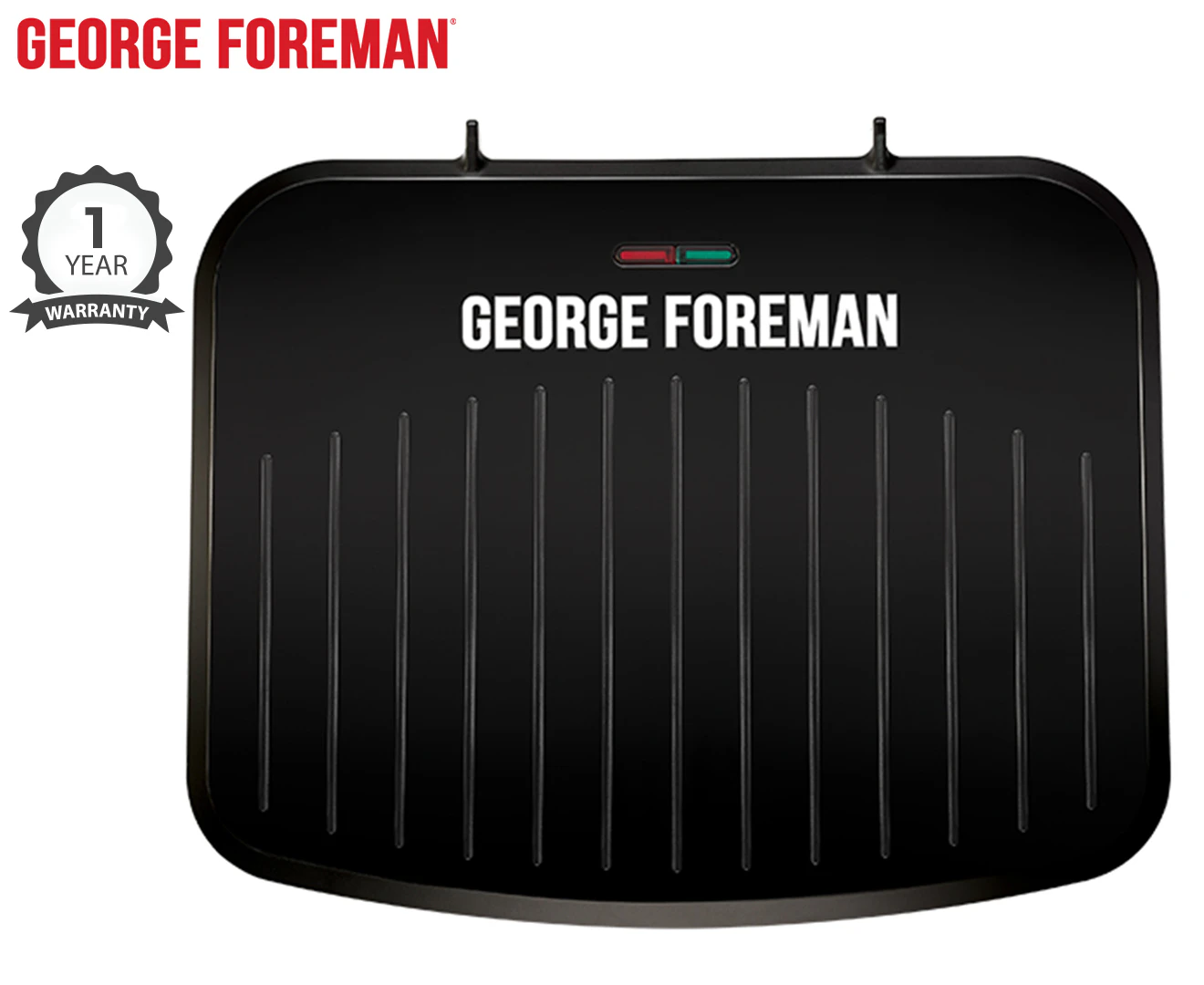 George Foreman 33cm Fit Electric Griller Press Medium Non Stick Food Cooking