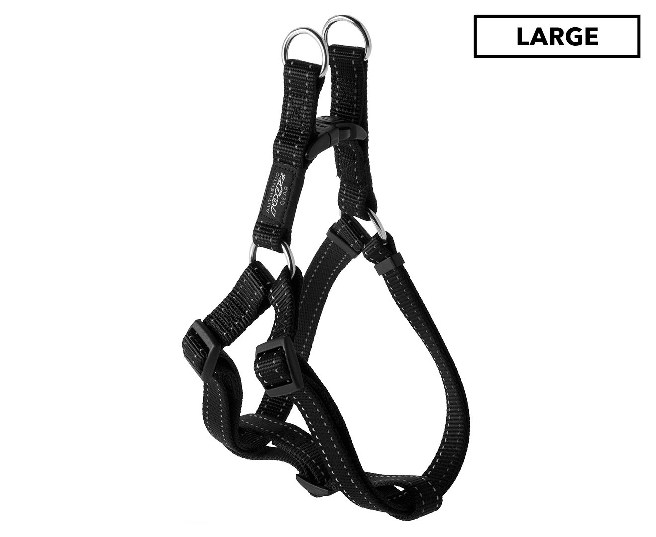 Rogz Utility Fanbelt Large Step-In Dog Harness - Black