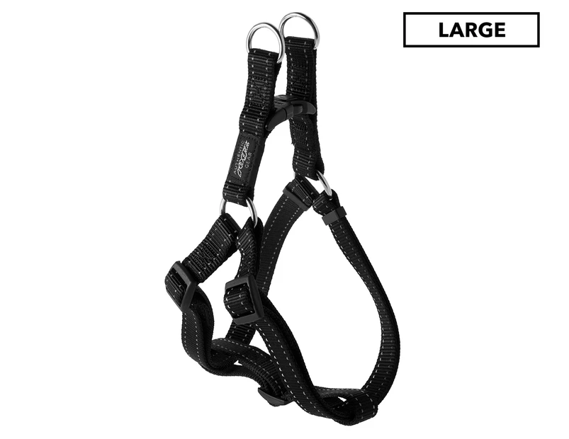 Rogz Utility Fanbelt Large Step-In Dog Harness - Black