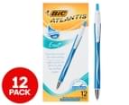 BiC Atlantis Exact Retractable Ballpoint Pens 12-Pack - Blue 1