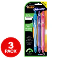 BiC Gelocity Retractable Gel Pens 3-Pack - Assorted