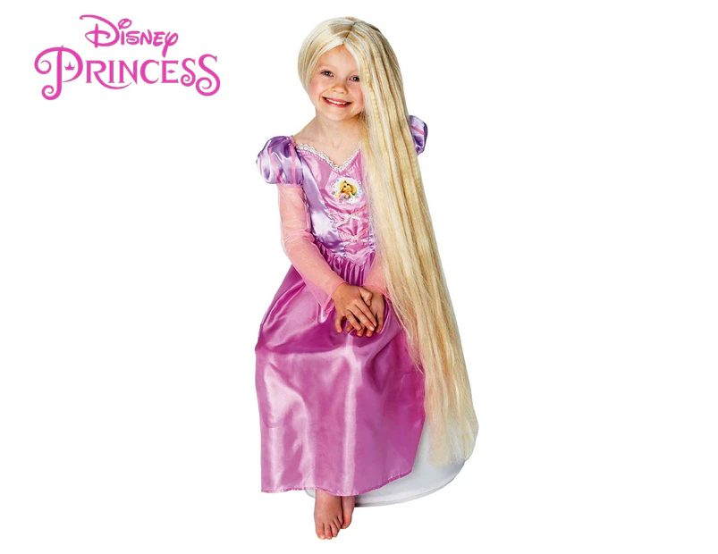 Disney Kids' Rapunzel Glow In The Dark Long Wig - Blonde