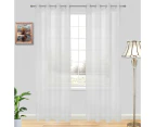 Madison Sheer Eyelet Curtain 220cm or 250cm Drop White - Single