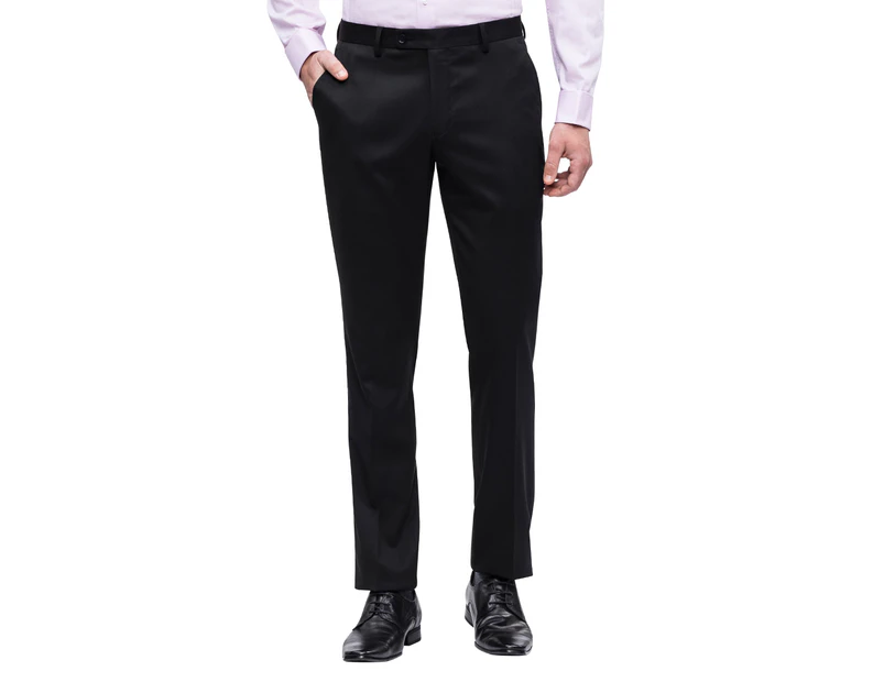 Pierre Cardin Men's Solid Suit Pant - Black