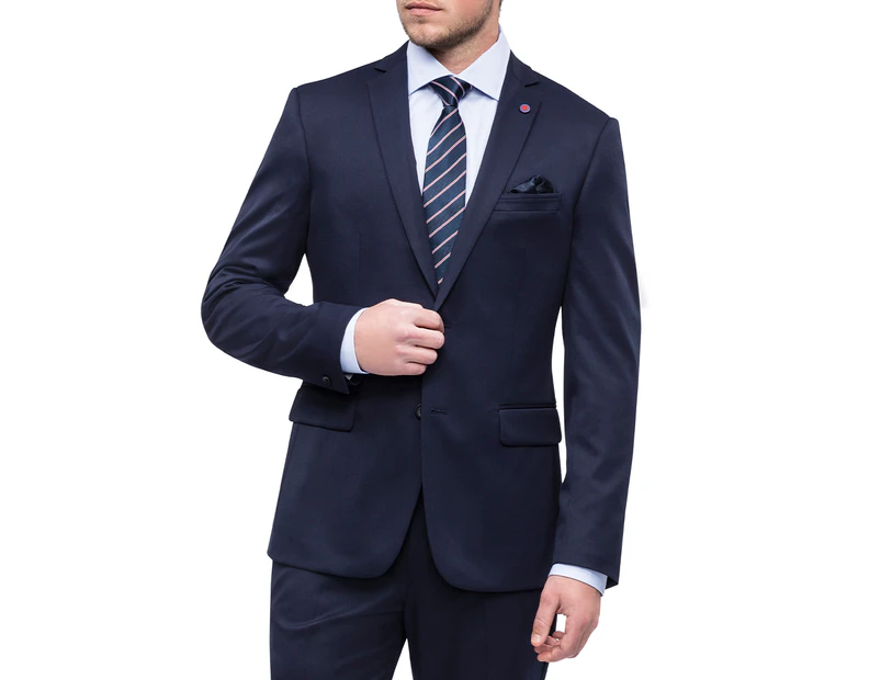Pierre Cardin Men's Solid Suit Jacket - Navy