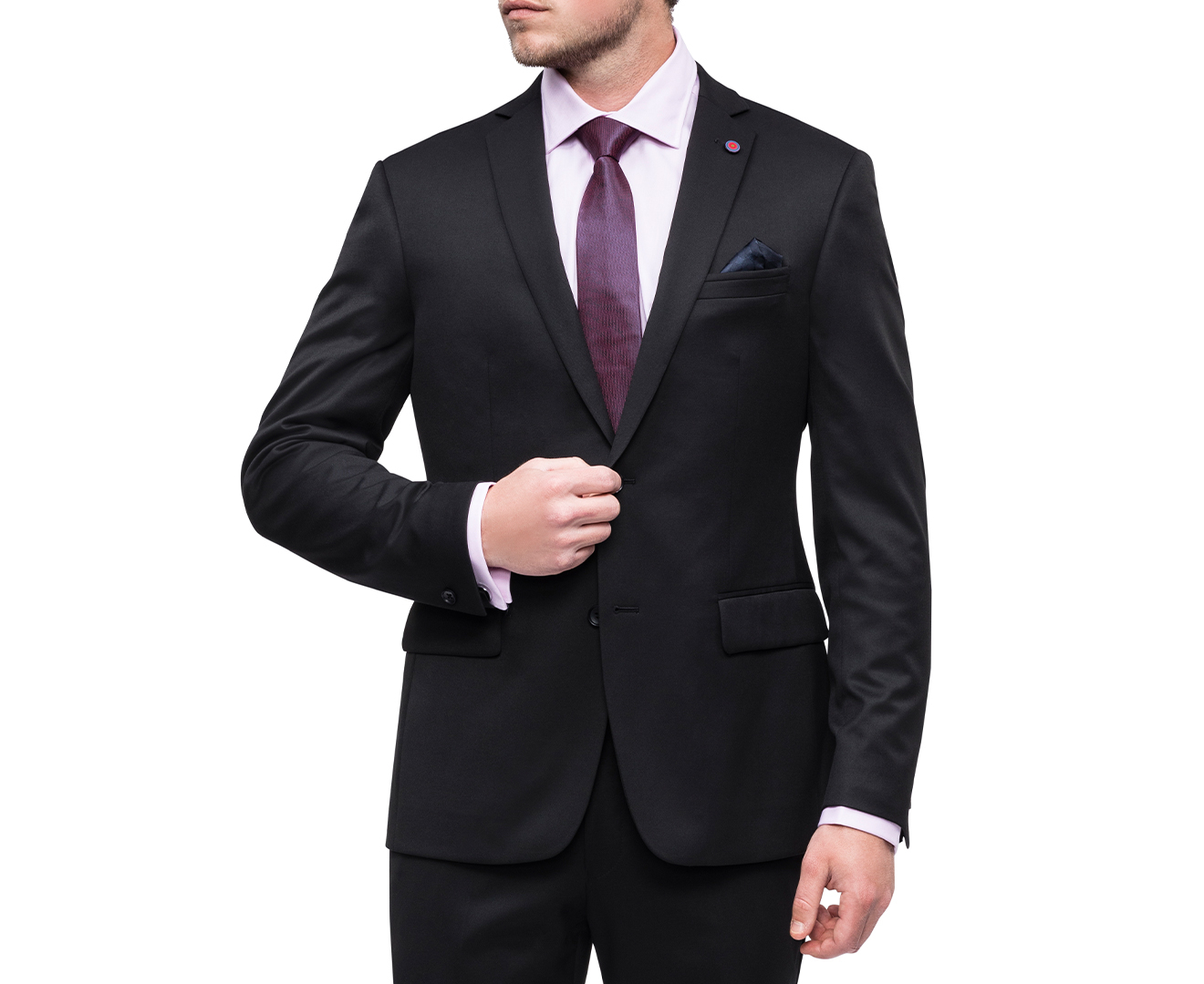 Pierre Cardin Men's Solid Suit Jacket - Black | Catch.co.nz