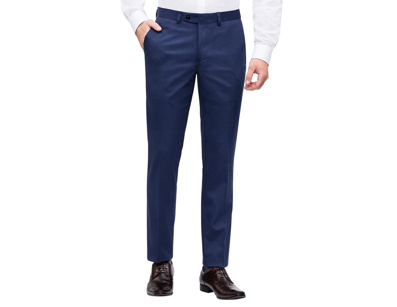 Pierre Cardin Men's Plain Slim Suit Pant - Ink Blue