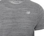 New Balance Men's Restore Short Sleeve Tee / T-Shirt / Tshirt - Grey