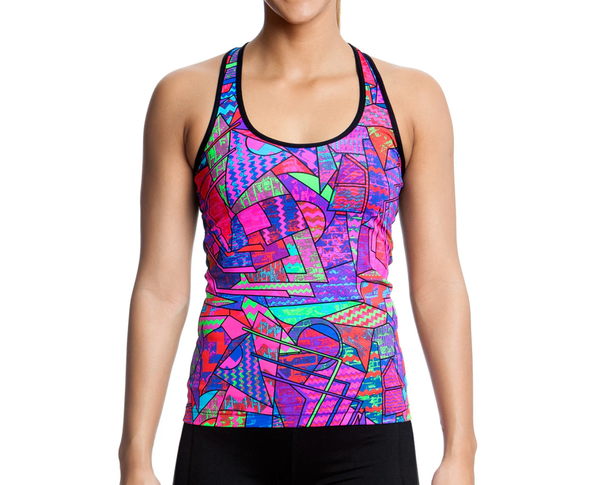 Funkita Ladies Brick Braque Active Singlet Top - Black