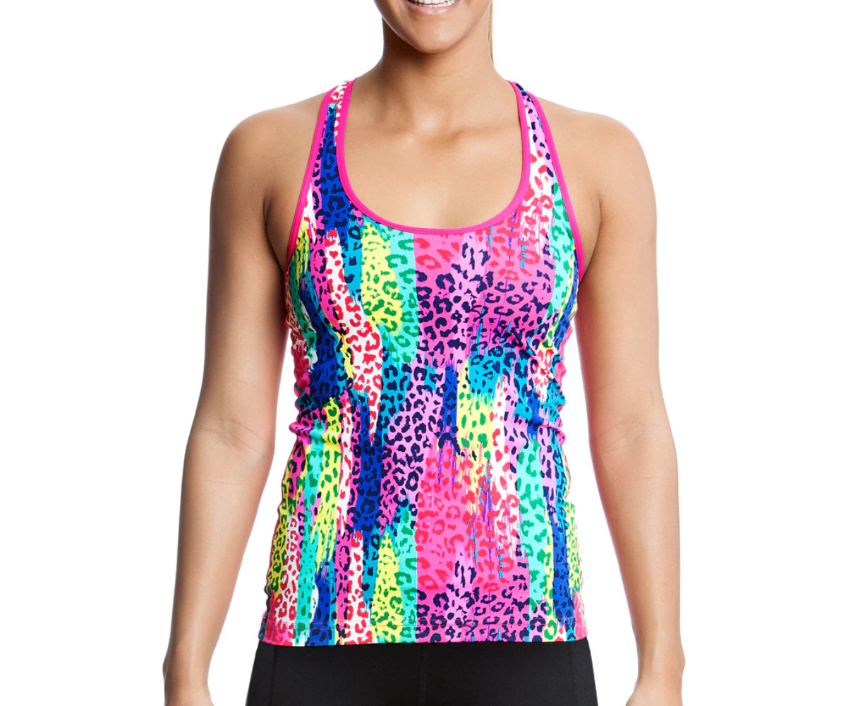 Funkita Ladies Feline Fever Active Singlet Top - Black