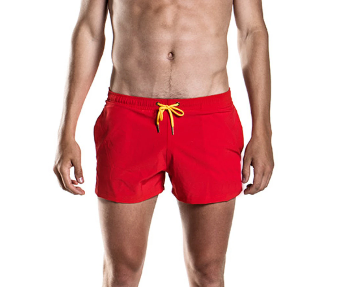 Funky Trunks Men's Still Red Shorty Shorts