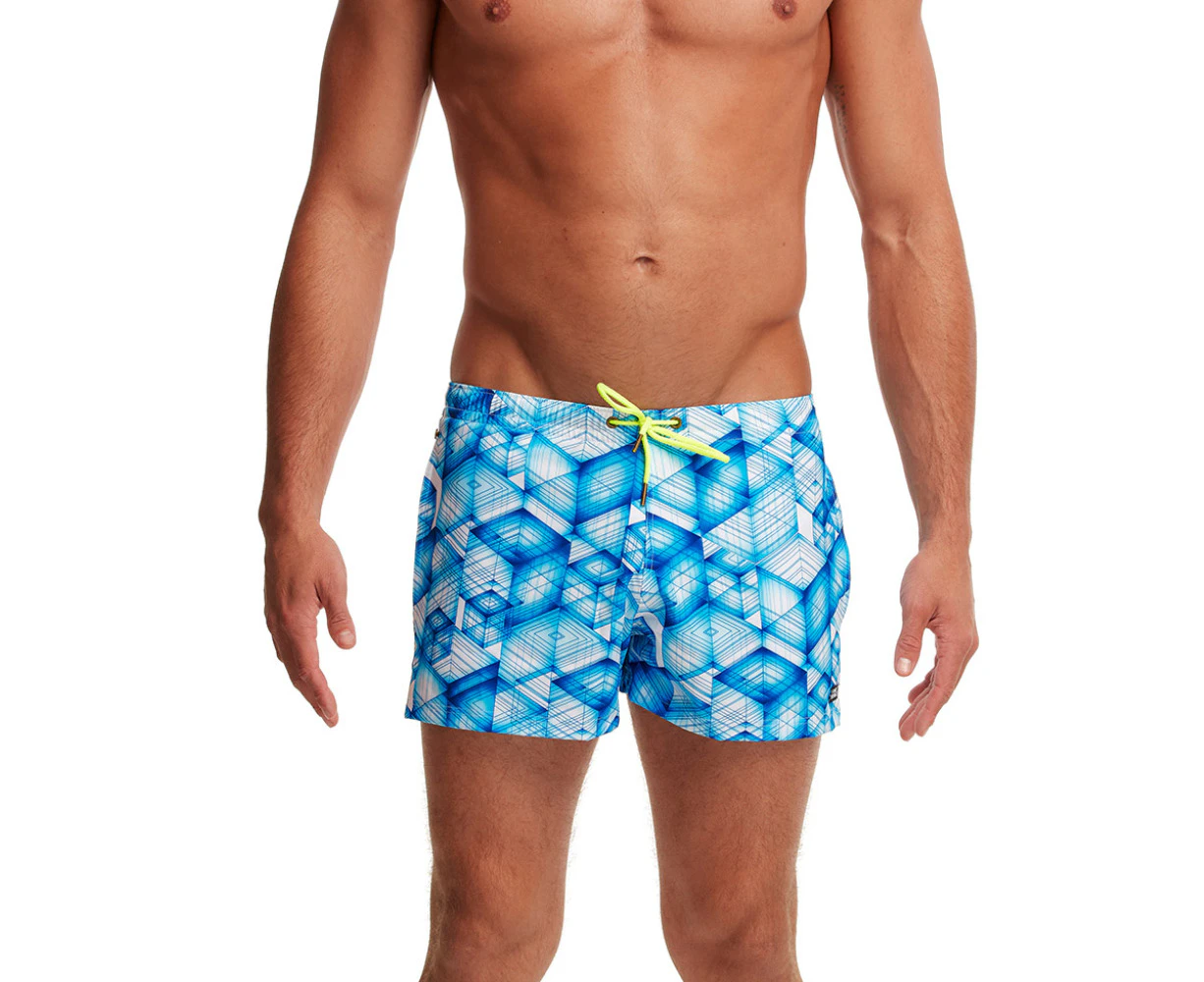 Funky Trunks Men's Galactica Shorty Shorts - Blue - Blue