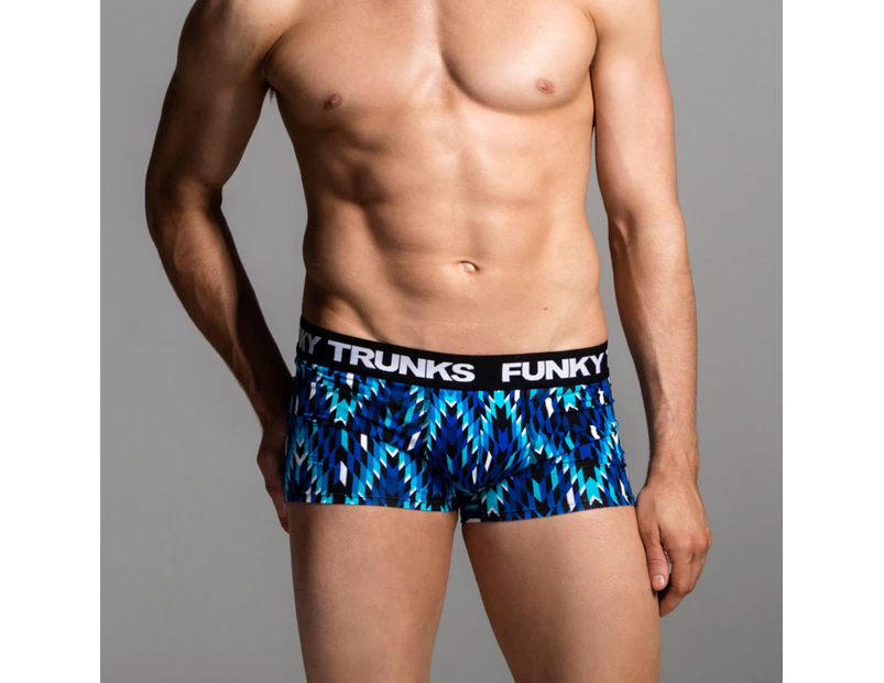 Funky Trunks Men's Razor Blast Underwear Trunks - Blue