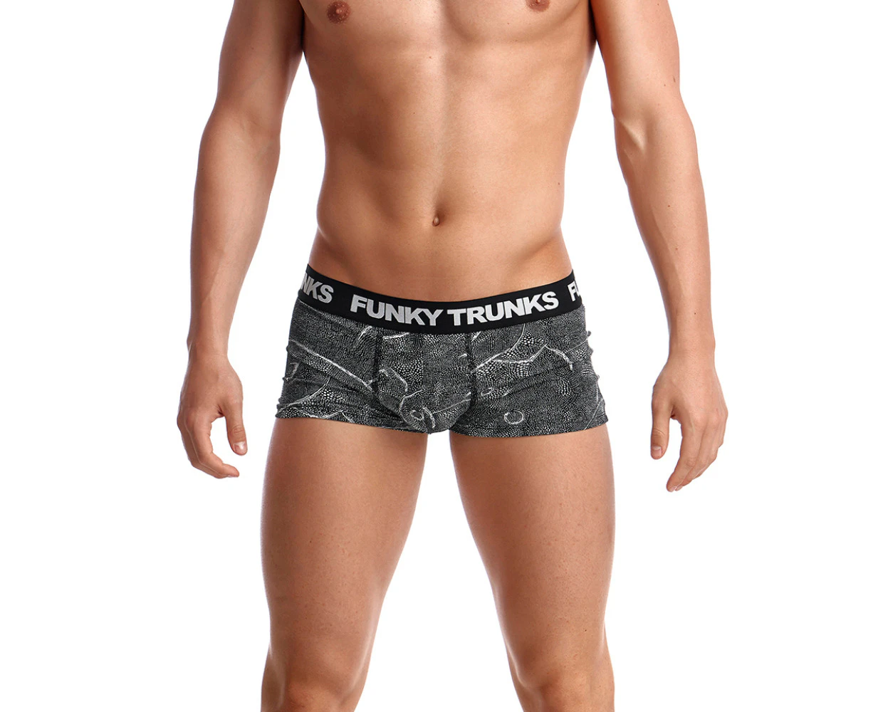 Funky Trunks Men's Crack Up Underwear Trunks - Black