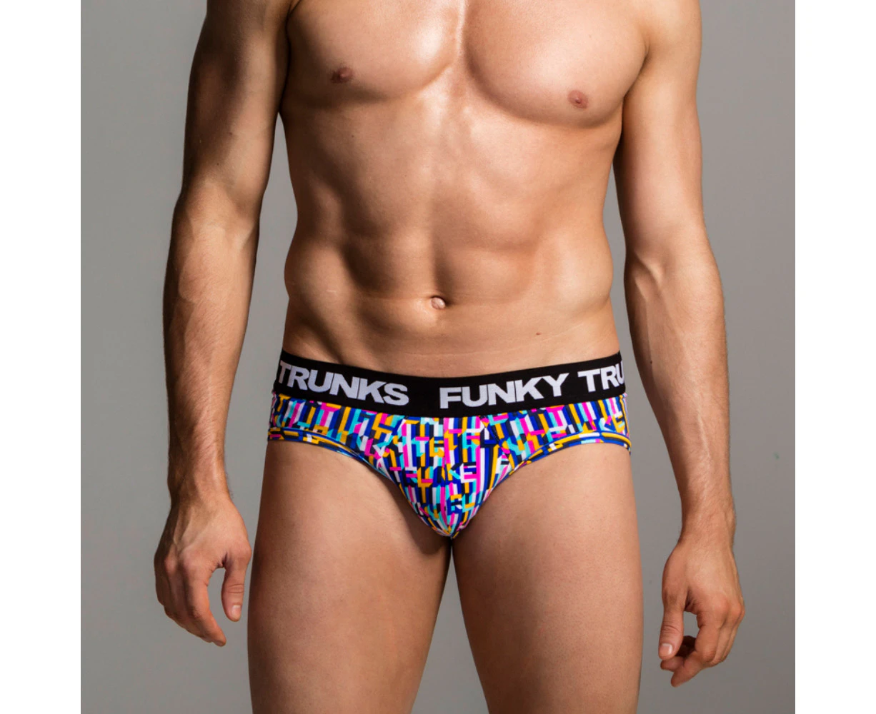 Funky Trunks Men's Trunk Lines Underwear Briefs - Multi