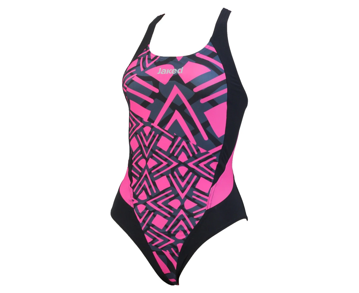 Jaked Womens Geometrik One-Piece Swimsuit - Pink