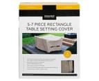 Excalibur Outdoor Living 5-7 Piece Rectangle Table Setting Cover - Beige 2