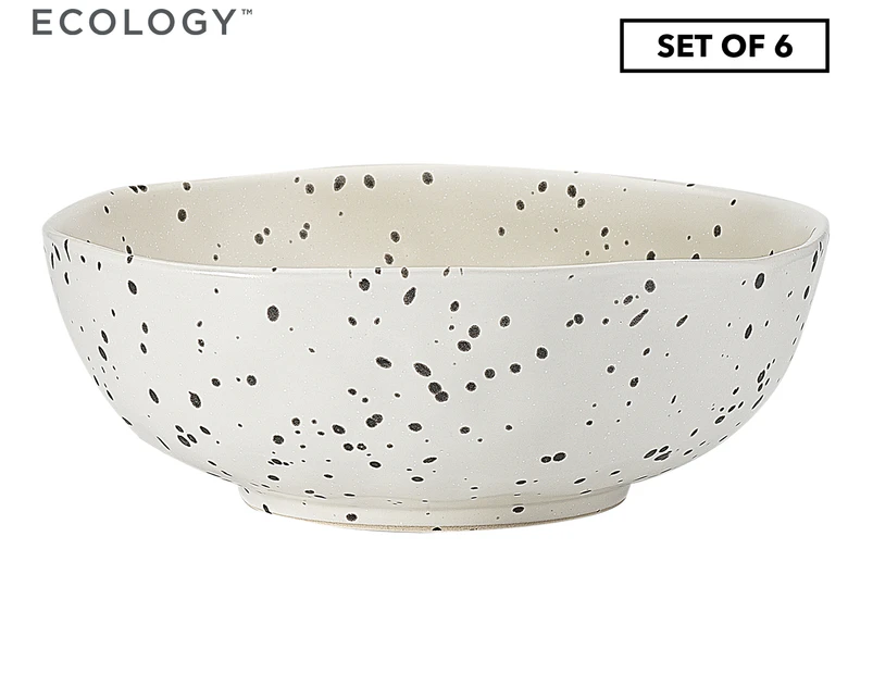 6 x Ecology 18cm Speckle Bowls - Polka