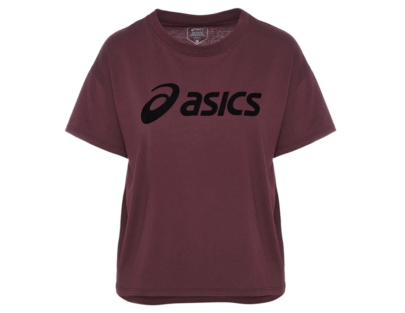 ASICS Women's Big Logo Tee / T-Shirt / Tshirt - Deep Mars