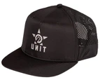 UNIT Icon Flat Peak Trucker Cap Black 2021