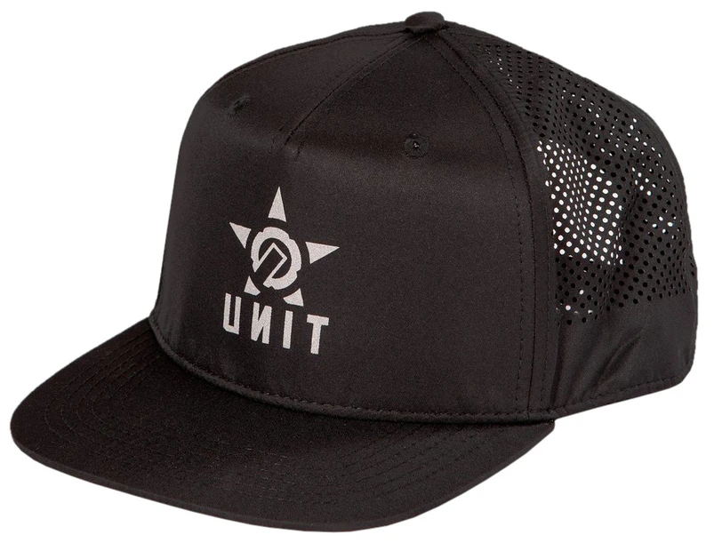 UNIT Icon Flat Peak Trucker Cap Black 2021