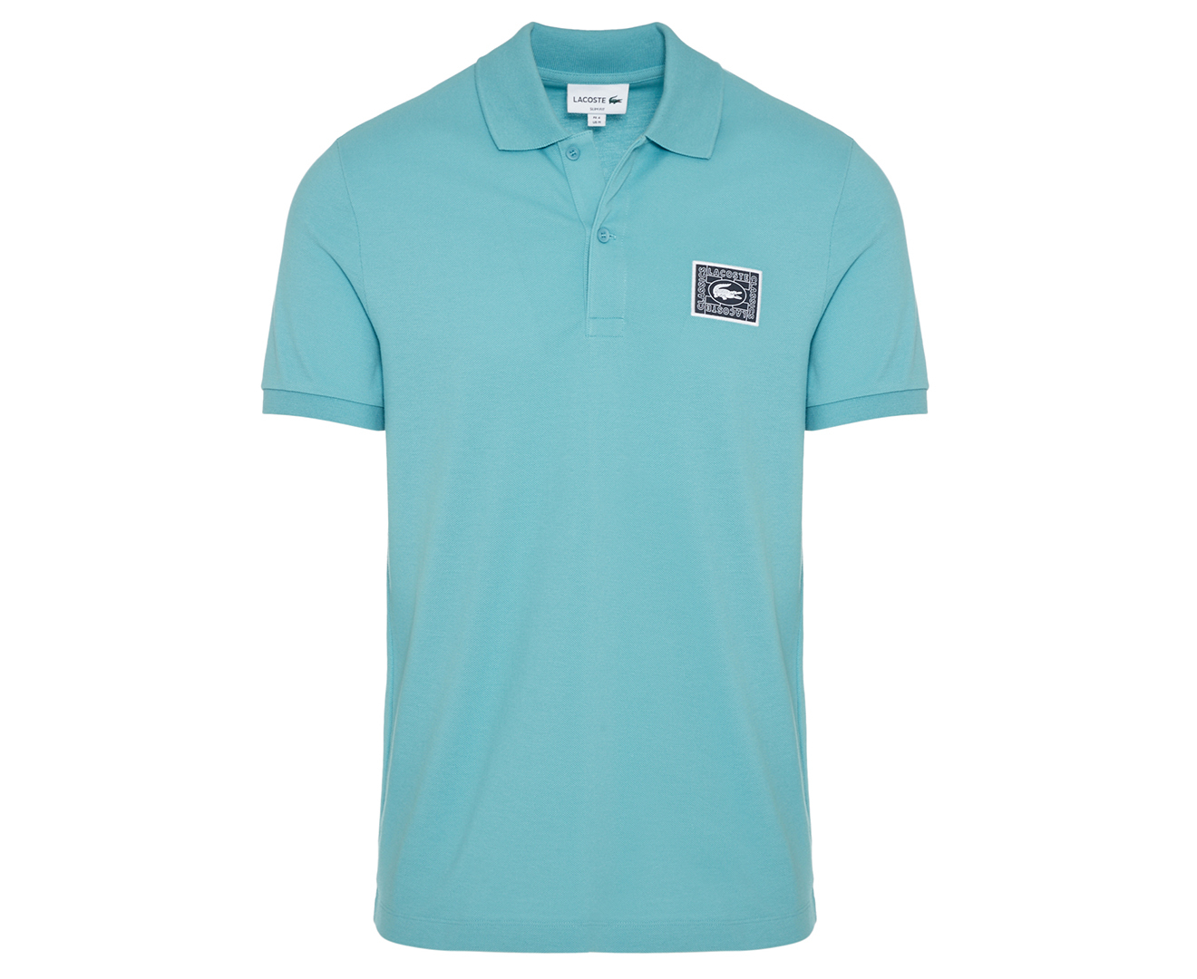 Lacoste Men's Slim Fit Postage Stamp Croc Polo Shirt - Cicer | Catch.co.nz