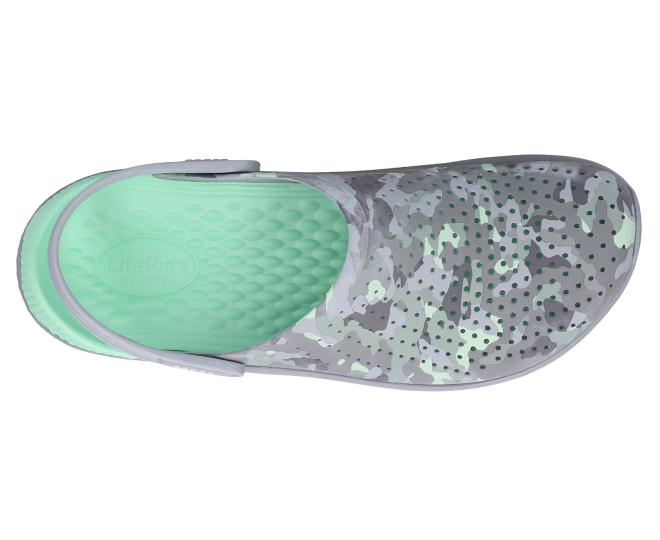 Mint discount camo crocs