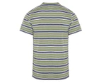 Lacoste Men's Classic Stripe Tee / T-Shirt / Tshirt - Thyme/White