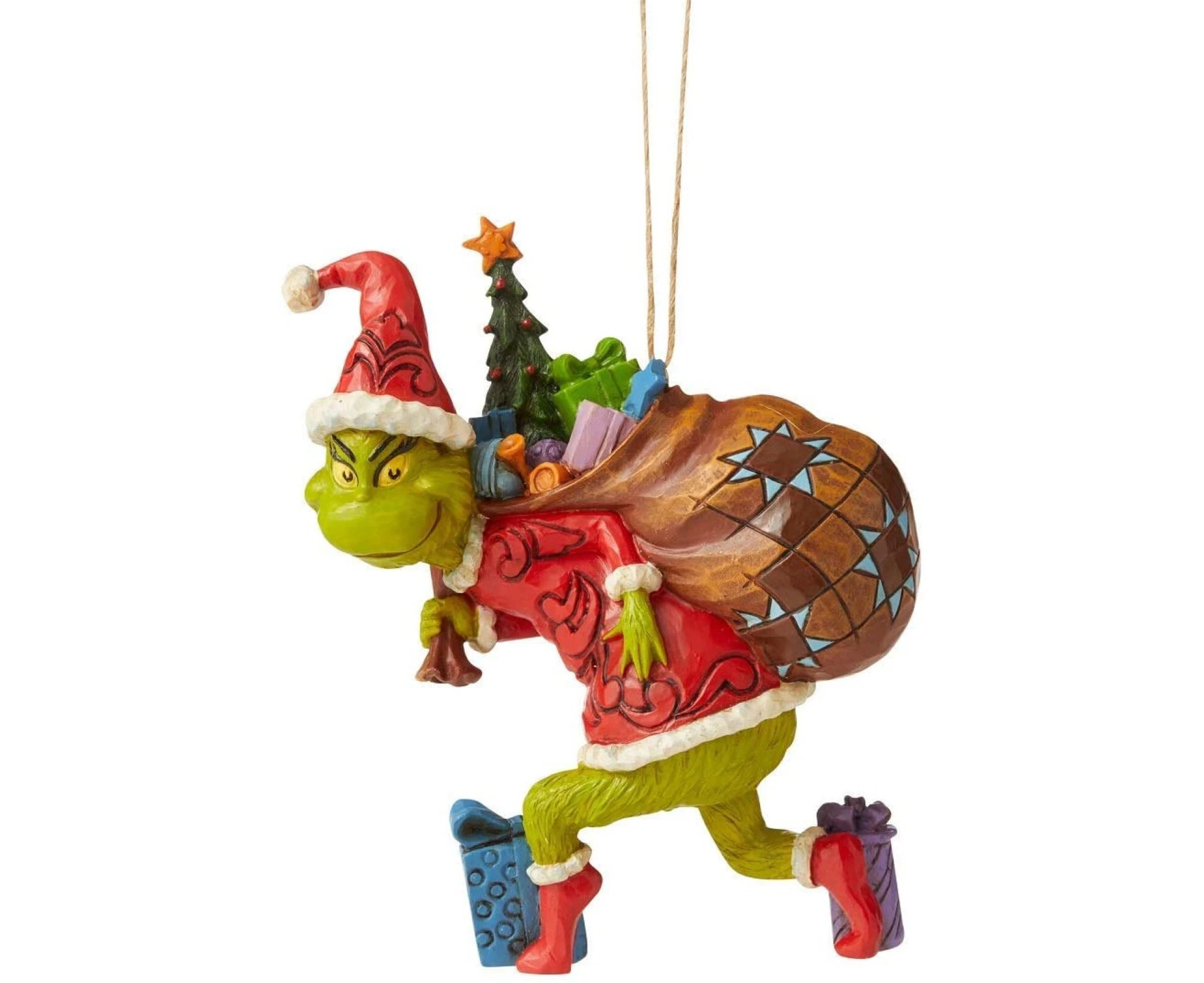 Grinch Tiptoeing Ornament 11cm