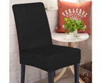 8x Stretch Elastic Chair Covers Dining Room Wedding Banquet Washable Black