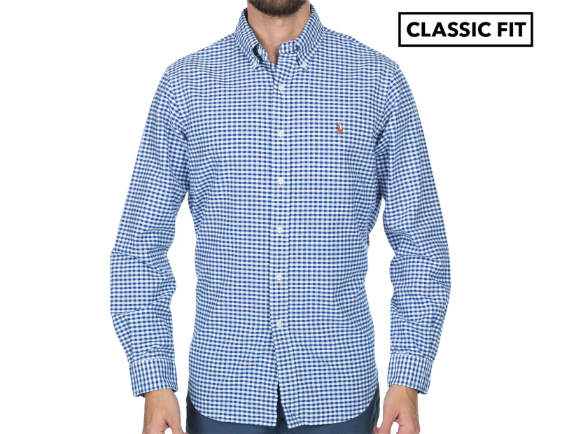 Polo Ralph Lauren Men's Classic Fit Shirt - Blue/White Gingham